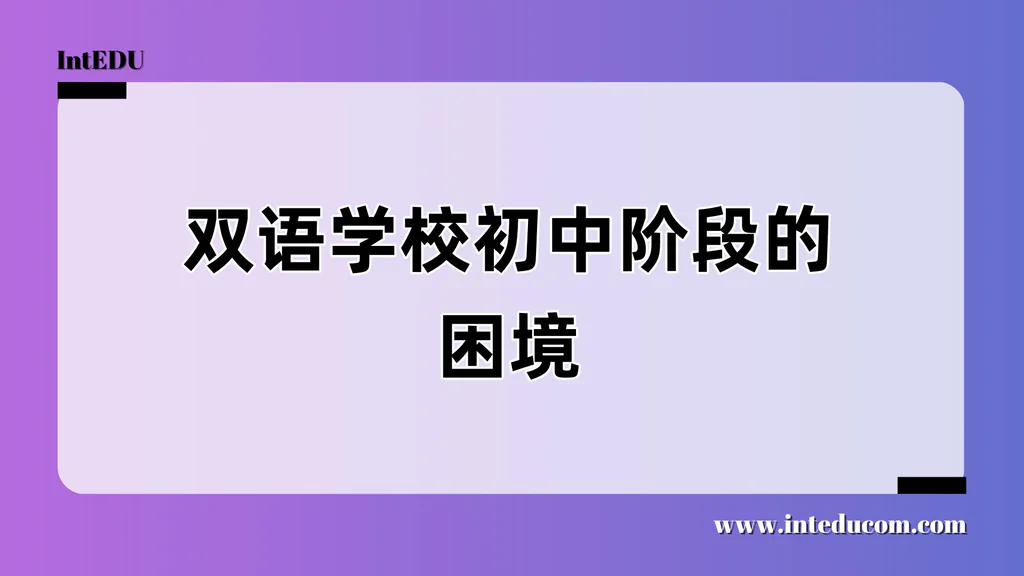 双语学校初中阶段的困境