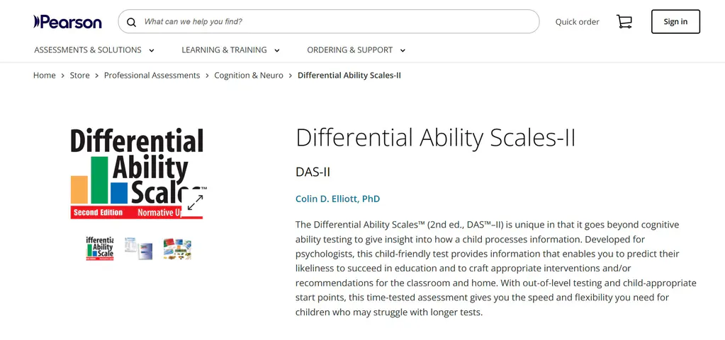  DAS-II（Differential Ability Scales – Second Edition）