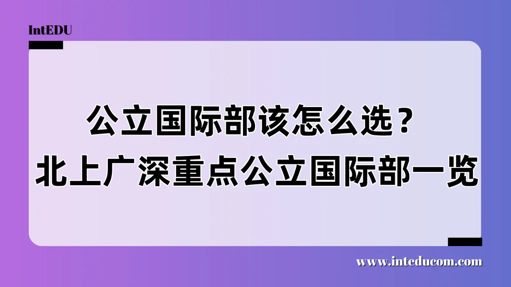 公立国际部该怎么选？北上广深重点公立国际部一览