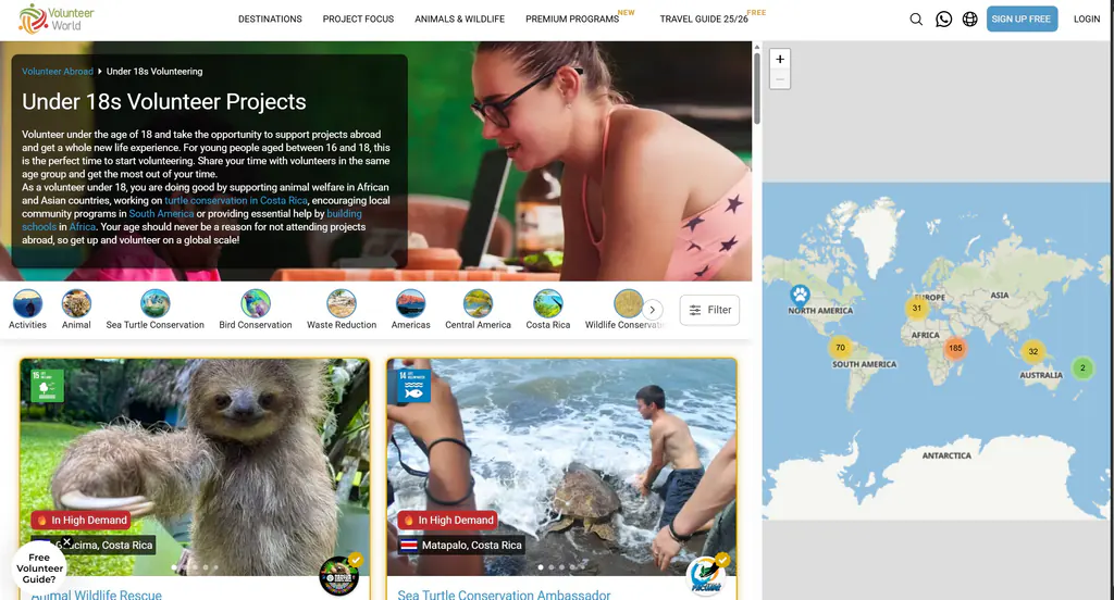 Volunteer World  ——全球最大的志愿项目比选平台，让你找到“最合适的志愿之旅”