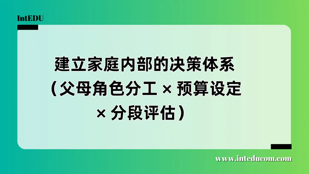 升学不是一个人的战斗：构建家庭版“申学项目组”实操指南