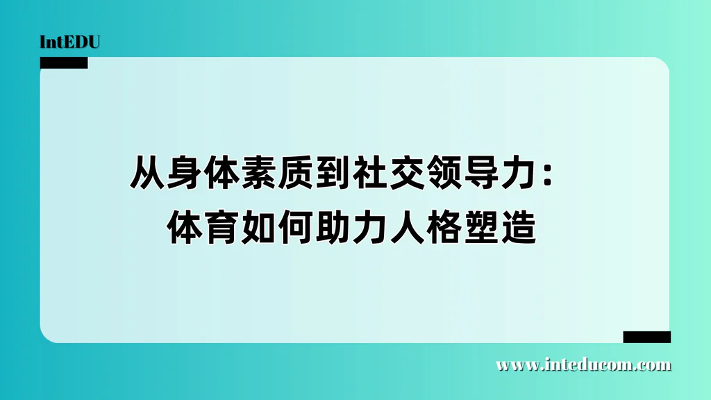从身体素质到社交领导力：体育如何助力人格塑造
