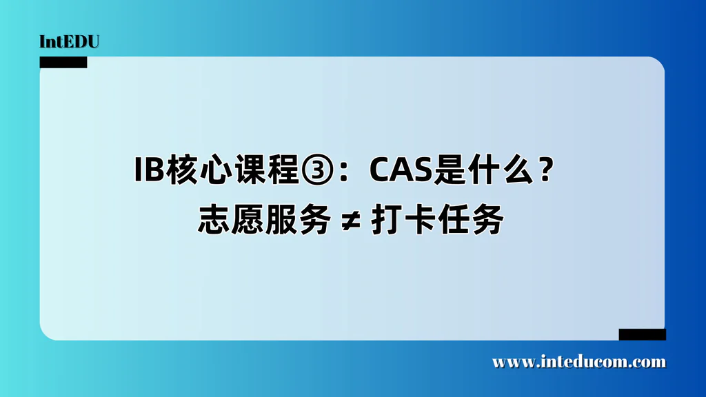 IB核心课程③：CAS是什么？志愿服务 ≠ 打卡任务