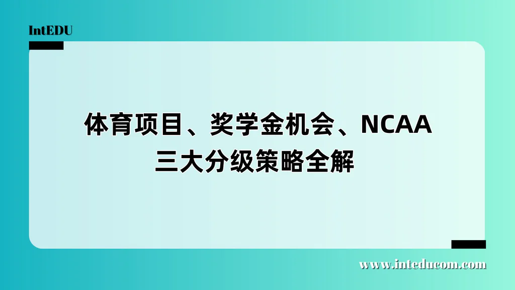  体育项目、奖学金机会、NCAA三大分级策略全解