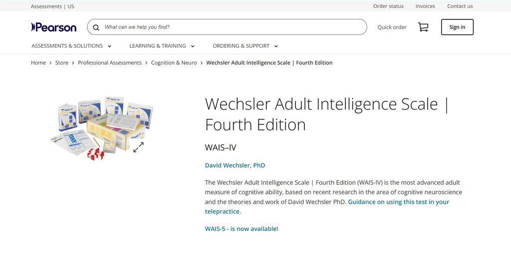  WAIS-IV  韦氏  ——全球最权威的成人智商测评体系
