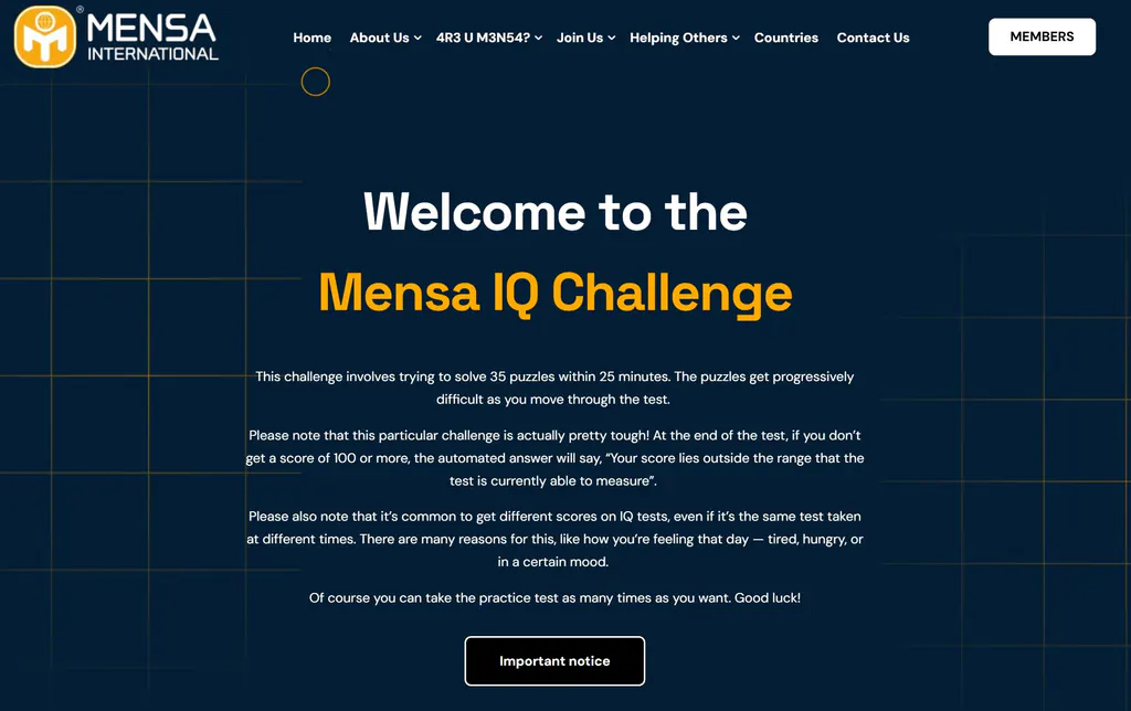  Mensa IQ Test 门萨——全球最知名的高智商测试 