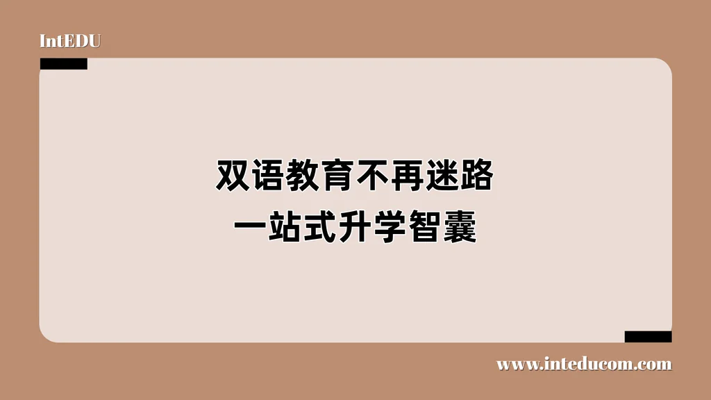 双语教育不再迷路，你的一站式升学智囊来了！