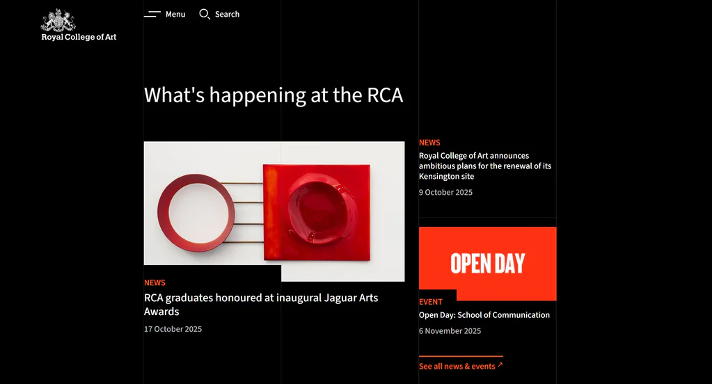 RCA（Royal College of Art） ——全球唯一的纯研究生艺术大学、设计界的诺贝尔实验室