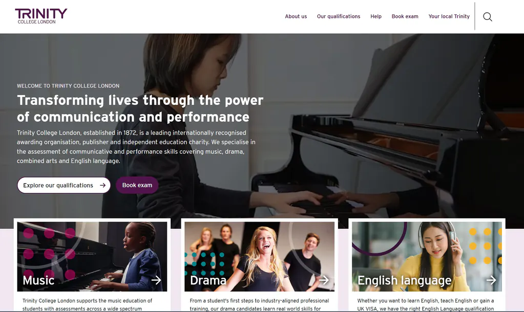  Trinity College London  ——全球最权威的艺术与语言能力认证之一 