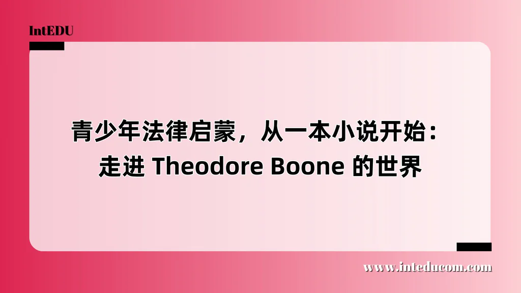 青少年法律启蒙，从一本小说开始：走进 Theodore Boone 的世界